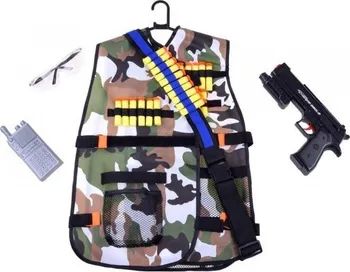 Vojenská vesta s pistolí ZA3181 + pěnové náboje 36 ks