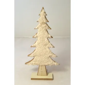Vánoční stromek Strom dřevěný s kožešinou 41 cm