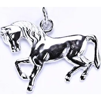 Přívěsek Zlatý přívěsek kůň - P3 bílé zlato (Kůň mustang z bílého zlata)