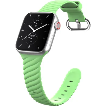 Řemínek na hodinky AW Slim pastelový řemínek pro Apple Watch - Pistáciový (výprodej) Šířka uchycení řemínku: 44/45/46/49mm, Barva: Pistáciový IR-AWSLP-15