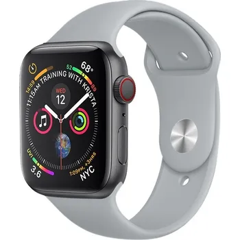 Řemínek na hodinky AW Jednobarevný řemínek na Apple Watch - Šedý Šířka uchycení řemínku: 44/45/46/49mm, Délka řemínku: Dámský - S/M (13 - 19cm), Barva: Šedý IR-MJ01-115