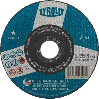 Řezný kotouč Kot.125x2,5 TYROLIT Basic