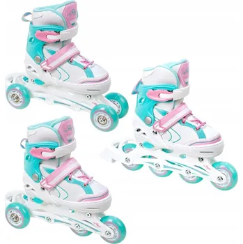 Kolečkové brusle Brusle 3v1 Raven Lia svítící kolo LED Velikost bruslí: EU 34-37