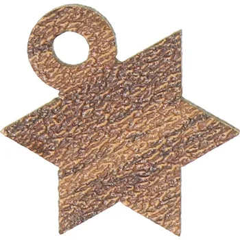 Vánoční dekorace Naše galanterie Hvězdička s očkem walnut 2cm