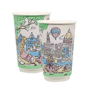 Jednorázové nádobí EcoPack Papírový kelímek dvouvrstvý 0,4 l CTG O90 mm nápojový bílý Feeling bal/18 ks Balení: 18