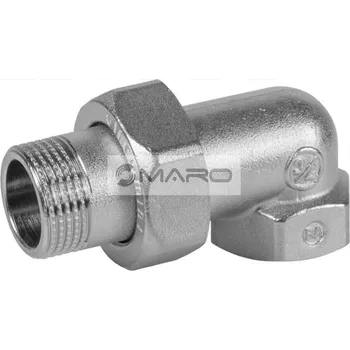 Radiátor Giacomini Šroubení rohové s kónickým sedlem 3/8", chrom, R19X002