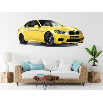 Samolepící dekorace BMW M3 coupe samolepka na zeď 48 x 20 cm