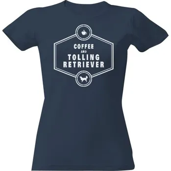 Dámské tričko Tričko s potiskem Toller & Coffee - bílý - dámské dámské