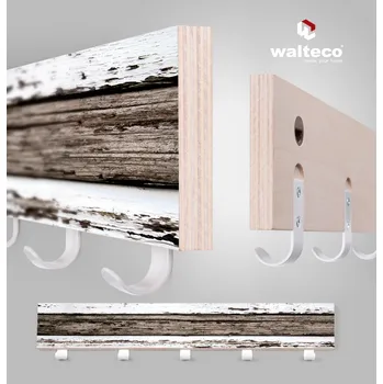 Věšák WALTECO Věšáková lišta 600x100mm, dekor dřeva