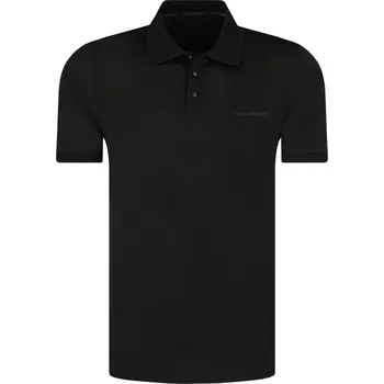 Pánská košile Karl Lagerfeld Polokošile PRESS BUTTON | Barva:černý | Velikost:M