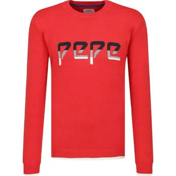 Pánský svetr Pepe Jeans London Svetr LUIS | Barva:červený | Velikost:M