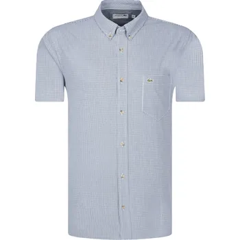 Pánská košile Lacoste Košile | Barva:šedý | Velikost:40
