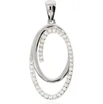 Zlatnictví Helios Přívěsek oválek z bílého zlata