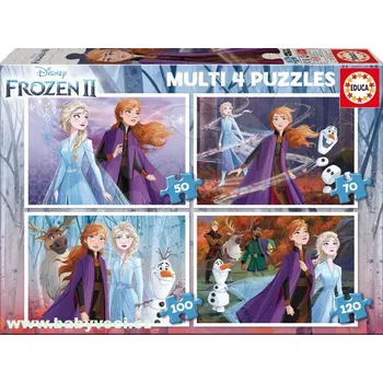 Puzzle multi sada 4 obrázků Frozen ledové království > varianta frozen