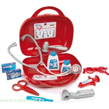 hrací stolek červený lékařský kufřík smoby 14 doplnků