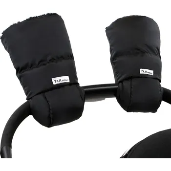 Rukávník 7AM Enfant Rukavice na kočárek Black Plush