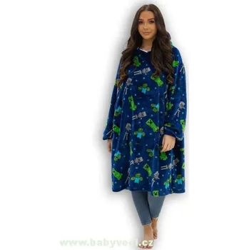 Dětská deka Hřejivá deka flesová s beránkem s rukávy minecraft > varianta minecraft