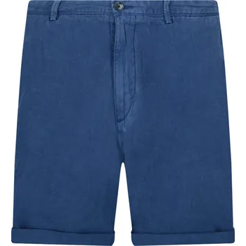 Pánské kraťasy boss Lněné šortky rigan | Barva:tmavě modrá | Velikost:48