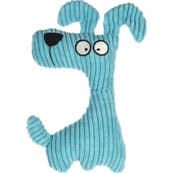 Hračka pro psa Hračka FLAMINGO plyš - Pebbles pes modrý 14,5x4,5x23cm