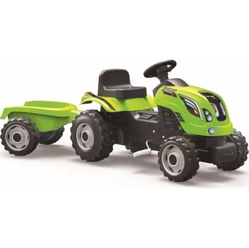 Hračka Traktor s přívěsem s otevírací kapotou Smoby XL farmer