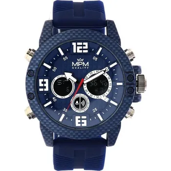 Hodinky MPM Pánské modré hodinky MPM Carbon Anadigi - 11185.C - II.jakost