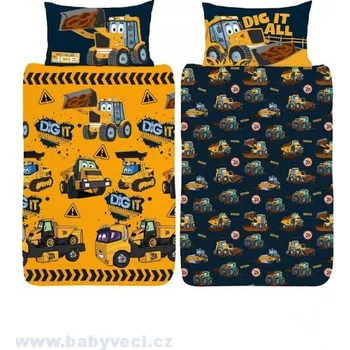 Povlečení Povlečení pro kluky Stavba bagr JCB > varianta jcb