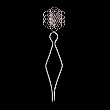 Ozdoba do vlasů Jehlice do vlasů z německého stříbra Flower of Life 2, Sittar.cz