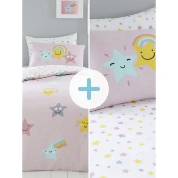 Povlečení Sada dětského povlečení a prostěradla hvězda > varianta hvězda