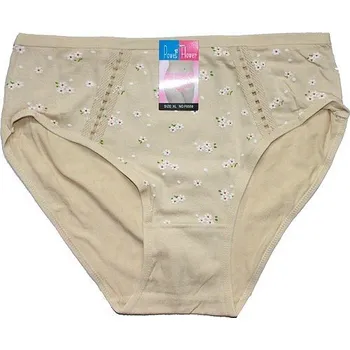 Dámské kalhoty Dámské kalhotky s potiskem květin krémové 6559