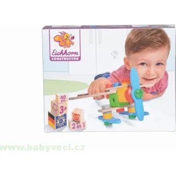 ostatní stavebnice Dřevěná stavebnice airplane 2v1 > varianta airplane