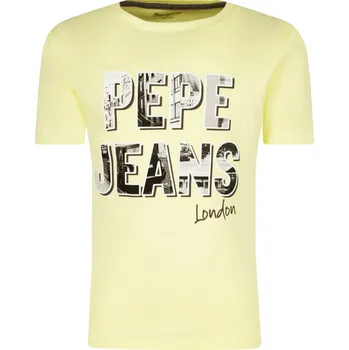 Pánské tričko Pepe Jeans London Tričko CAYDEN | Barva:žlutý | Velikost:128