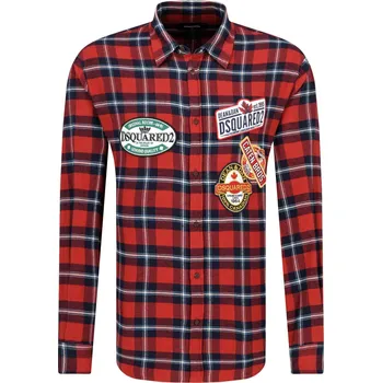 Pánská košile Dsquared2 Košile Relax Dan | Barva:červený | Velikost:48