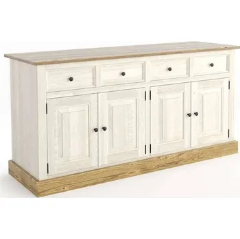 Šatní skříň Komoda z masivu TOSKANIA OBERON Barevné provedení: Bílá - přírodní