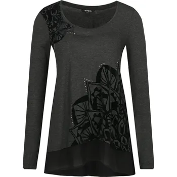 Dámské tričko Desigual Halenka SULLIVAN | Barva:grafitově šedý | Velikost:XS
