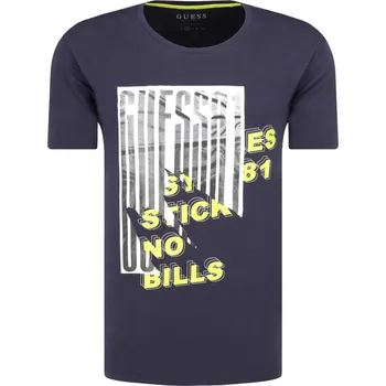 Pánská móda GUESS JEANS Tričko BILLPOST | Barva:tmavě modrá | Velikost:S