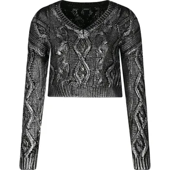 Dámský svetr GUESS JEANS Svetr ELISA | Barva:stříbrná | Velikost:XS