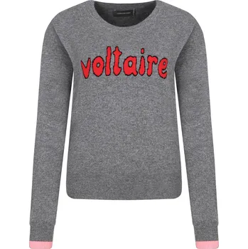 Dámský svetr Zadig&Voltaire Kašmírový svetr LOULOU C šedý L