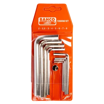Šroubovák Sada niklovaných imbusů BAHCO 1998M/8T