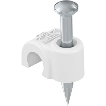 kabelová chránička OBO 2007 25 RW Příchytka ISO-Nagel-Clip, 7mm, L25, čistě bílá Polypropylén, PP