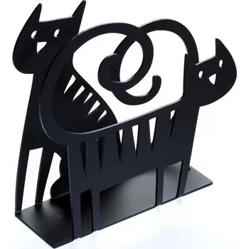 Držák na ubrousky Cat black 13,5x14x4, Bengt & Lotta Švédsko Černá