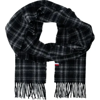 Šátek Tommy Hilfiger Vlněný šála UPTOWN | Barva:černý | Velikost:OS