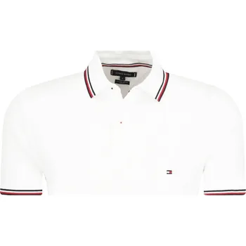 Pánské tričko Tommy Hilfiger Polokošile TIPPED | Barva:bílý | Velikost:L