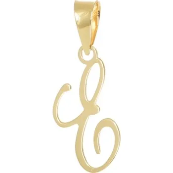 Přívěsek Přívěšek ze žlutého zlata písmeno E ZZ0926EF + dárek zdarma