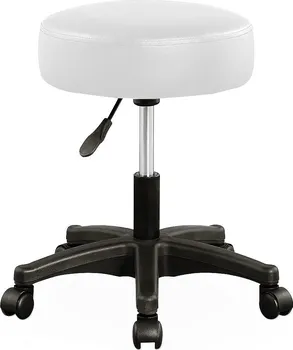 DBA Čalouněná otočná židle 52 x 42-56 cm bílá