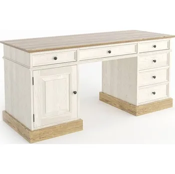 Šatní skříň Psací stůl z masivu TOSKANIA Barevné provedení: Bílá - tmavě hnědá 22-25