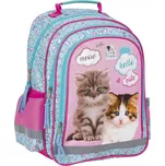 DERFORM Školní batoh Koťátka ergonomický 38cm tyrkysový