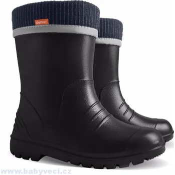 Dětská móda Dětské holinky Dino I lehké s vložkou černé > 36-37