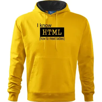 Pánská mikina HTML - Mikina pánská Cape s kapucí - 4XL ( Žlutá )