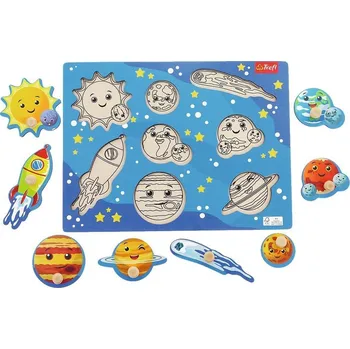 TREFL Dřevěná vkládačka Vesmír