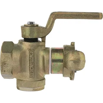 Ventil LÜDECKE Kohout VR kladiva EH DIN 3486, iG1/2"/AG34", bez konc. DN 15, SW 41, páka s dorazem, odvětrání